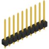 Pin header, 10 pole, pitch 2.54 mm, straight, black, 10054248