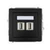 Deco Gniazdo Podwójne 2Xusb-Aa 3.0 Czarny Mat 12Dgusb-6