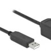 Delock Adapter USB-a na RJ45 USB 2.0 Złącze męskie USB-A, Złącze męskie RJ45 0.25 m czarny 64162