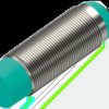 Inductive sensor, NPN, flush mounting M18, not flush, antivalent, 15 mA, 326161-0126