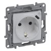 NILOE SELECTION Gniazdo pojedyncze z uziemieniem płaskie + USB typ C w plakietce perła 762496 LEGRAND