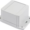 ABS enclosure, (L x W x H) 90 x 90 x 38 mm, light gray (RAL 7035), IP68, 1555EF42GY