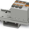 Distribution block, push-in connection, 0.2-6.0 mm², 7 pole, 32 A, 6 kV, gray, 3273592