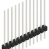 Pin header, 12 pole, pitch 2.54 mm, straight, black, 10046943