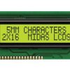 Wyświetlacz monochromatyczny LCD, , Alfanumeryczny, Midas