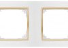 SANTRA ramka czterokrotna IP20 biały/złoty 4174-27