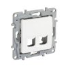 NILOE/NILOE SELECTION Gniazdo 2xkeystone bez modułów białe 664765 LEGRAND