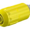 Gniazdo bananowe Żeński Śruba typ Gniazdo bananowe Żółty 20A Staubli rozmiar 4 mm