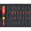 Wkrętak i zestaw bitów slimVario® płaski Pozidriv PlusMinus 10-cz. wraz z torbą rozkładaną 41233 WIHA