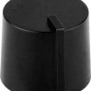 Pointer knob, 6 mm, plastic, black, Ø 21 mm, H 14 mm, 4458.6321