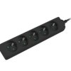 Przedłużacz 5-gniazda z/u 1,5m /H05VV-F 3G1/ czarny LANBERG
