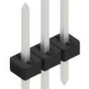 Pin header, 3 pole, pitch 2 mm, straight, black, 10080547