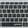 180559 Wireless keyboard, Bluetooth/wireless, black, German layout
