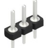 Pin header, 3 pole, pitch 2.54 mm, straight, black, 10043728