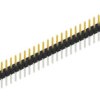 Pin header, 30 pole, pitch 2.54 mm, straight, black, 10046309