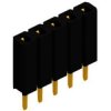 Socket header, 3 pole, pitch 2.54 mm, straight, black, BL 1 03 G