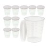 Miarka 30ml Pojemnik Plastikowy z Pokrywką Zamykany na Leki, Farby i Płyny - Zestaw 10 sztuk