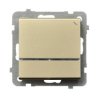 SONATA Wyłącznik schodowy podświetlany IP20 szampański złoty ŁP-3RS/m/39 OSPEL