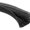 Plastic braided sleeve, range 32-33 mm, black, halogen free, -55 to 155 °C, BYB-5-91F9761, package with 3 meters