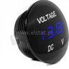 Woltomierz okrągły LED niebieski 6-30V,