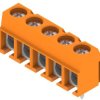 PCB terminal, 5 pole, pitch 5 mm, AWG 26-14, 15 A, screw connection, orange, 1234670000