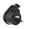 WTYCZKA SIECIOWA WT-16 KĄTOWA CZARNA 230V 16A /2162