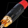 RF2C-B-2 RCA (RCA) cable connector, gold plated contacts, black housing
