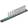 Wera 05005440001 Magnetic Socket Rail B Deep 1 Socket Set, 3/8" Drive, 9 pc