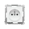SIMON 55 Gniazdo pojedyncze z uziemieniem z przesłonami szybkozłącza biały mat TGZ1CZ.01/111 KONTAKT SIMON