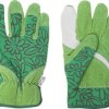 Rękawice robocze ogrodowe skóra świńska z poliestrem wzmacniane szwy rozmiar 8 cali 83S215