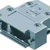 D-Sub connector housing, size: 2 (DA), straight 180°, zinc die casting, gray, 61030011016160