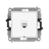 ICON Mechanizm gniazda komputerowego pojedynczego 1xRJ45, kat. 6, 8-stykowy, bez pola opisowego biały mat 25IGKBO-3