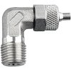 Angle screw-in fitting, L 22 mm, stainless steel, for hose, 110683
