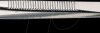 5-107 Tweezers, curved, serrated, with guide pin, 150 mm