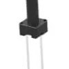 Short-stroke pushbutton, Form A (N/O), 50 mA/24 VDC, unlit , actuator (black, L 9.4 mm), 1.56 N, THT, 1571010-1