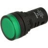 Kontrolka; AD16-22DS/G-24; 22mm; podświetlenie LED 24V; zielony; śrubowe; czarny; IP40; 38mm; Onpow; RoHS