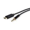 Adapter Roline Kabel Usb Typu C - 3,5 Mm Audio, Męski/Żeński, Zwart, 3 M