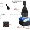 Joystick stabilny; przemysłowy; 2x NO; osłona guma