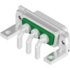D-Sub socket, 3 pole, 3W3, equipped, angled, solder pin, 3003W3SXX73G20X