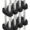 Pin header, 8 pole, pitch 2 mm, straight, black, 10063044