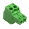 2-Way 3.5mm Right Angle Pluggable Terminal Block Green 8A 300V