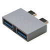 Adapter Roline Usb 3.2 Gen 2, 2X Usb Typu C - 2X Typu A, M/F, Srebrny