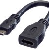 Value HDMI kabel Gniazdo HDMI-A, Wtyk HDMI Mini-C 0.15 m czarny 11.99.5586 ekranowanie Kabel HDMI