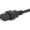 Power cord, Europe, plug type E + F, angled on C21 socket, straight, H05VV-F3G1.5 mm², black, 2.5 m, 6051.5001