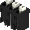 PCB terminal, 3 pole, pitch 5.08 mm, AWG 28-14, 12 A, spring-clamp connection, black, 1870220000