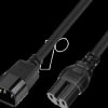 7196-1,0M Hot condition power cable, C14 to C15 H05RR-F, 3x1.00 mm²