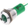Lampka kontrolna do montażu panelowego 115 V dc, 230V ac, zielona 16mm LED Chrom Końcówka lutownicza RS PRO