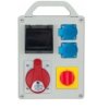Rozdzielnica przenośna R-BOX 240R 4S 1x32A/5P 2x250V, wył. L/P, puste okno IP44 B.1709RW