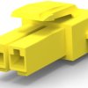 Plug housing, 2 pole, pitch 3.96 mm, straight, yellow, 2005247-4