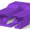 Insulating grommet for 6.35 mm, 2 pole, PA, UL 94V-0, purple, 1-521253-6